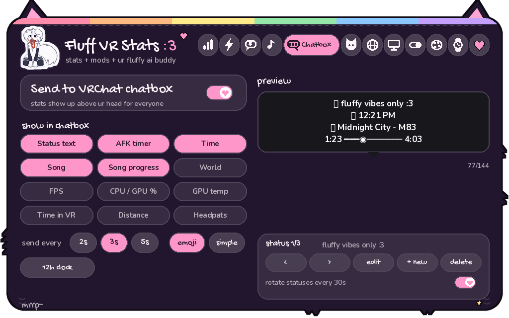 Chatbox tab
